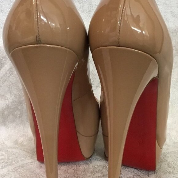 Christian Louboutin Lady Peep Platform Nude Pump - Picture 11 of 12